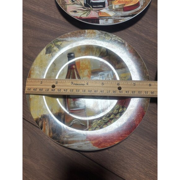 Sakura Classico Stoneware Salad/Dessert Plates Set Of 4 Wine Motif 8 Inch - Picture 3 of 3